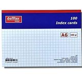 Deffter Index Kartı A6 Beyaz Kareli Defter