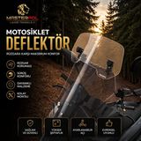 Deflektör Rüzgar Saptırıcı Siperlik Şeffaf Motor Camı Cam Uzatma Model 2