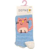Defne Baby 018 Mavi Beyaz Bebek Külotlu Çorap