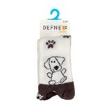 Defne Baby Bebek Külotlu Çorap 004-21 Kahverengi - Beyaz 12-18 Ay