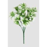 DEFNE DECOR Yapay Çiçek Beyaz Mini Sıkas Demeti 5 dallı