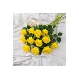 DEFNE DECOR Yapay çiçek Kadife lodos Gül 10 Adet sarı 50 cm
