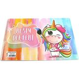 defne resim defteri çok amaçlı spiralli karton kapak 38x48cm dfn-5061 (6 lı paket) - Yok