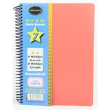 Defne Star Spiralli A4 Plastik Kapak Ayraçlı Defter 5 Kareli+2 Çizgili 175 Yaprak