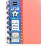 Defne Star Spiralli A4 Plastik Kapak Ayraçlı Defter 7 Kareli+2 Çizgili-225 Yaprak