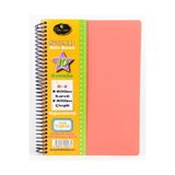 Defne Star Spiralli A4 Plastik Kapak Ayraçlı Defter 8 Kareli+2 Çizgili 250 Yaprak
