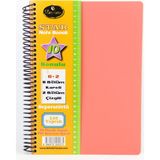 Defne Star Spiralli A4 Plastik Kapak Ayraçlı Defter 8 Kareli+2 Çizgili 250 Yaprak