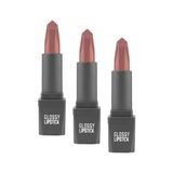 Defne Store 315 Glossy Plum Parlak Ruj - Nemlendirici Etkili Pürüzsüz Dudak Görünümü - Glossy Lipstick (3 Paketi) - Option-1