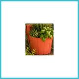 Defne Store 3D Baskı Askılı Balkon Saksısı Dikey Çizgili Dekoratif Çiçek ve Aromatik Bitki Saksısı - Mercan Dfnbez