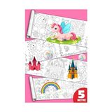 Defne Store 45 cm x 5 Metre Sina Ticaret Kuşe Kağıdı Unicorn Magic Boyama Kağıdı Rulosu, Tek Boynuzlu At Temalı, Çocuklar Için - Çok Renkli - Standart - Otomatik