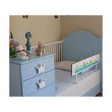 Defne Store Baby AGU-088-9-3-DSN Hayvan Desenli Ahşap Yatak Bariyeri 90X30, Beyaz - 001-Renkli - Option-1
