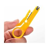 Defne Store Bıçak, Kablo Soyma Aparatı Mini Tel Kesici Sıyırma Sıkma Zımba Aracı Düz Uçlu Pense Kesici Onarım El Aracı RJ45 Cat5 Ağ Telefon Kablosu - Çok Renkli