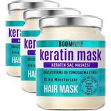 Defne Store Boom Butter Güçlendirici & Onarıcı Keratin Saç Maskesi, Kırılma Karşıtı & Yoğun Besleyici, Yıpranmış Saçlar Için, Derinlemesine Nemlendirici & Parlaklık Veren Bakım, 190 ml (3 Paketi) - Option-1