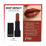 Defne Store Cosmetics Deep Lipstick 06 Cinnamon Kremsi Dokulu Yarı Parlak Ruj, Kahverengi - Option-1