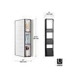 Defne Store Cubiko 24X12 Inç Dikdörtgen Siyah Metal Banyo Aynası Depolama Dolabı 3 Raflı - 1BW-Beyaz - Option-1