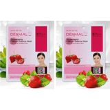 Defne Store Dermal Aydınlatıcı ve Arındırıcı Çilek Özlü Kolajen Maske 23GR 2li Paket - Option-1