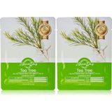 Defne Store Grace Day Problemli Ciltler Için Çay Ağacı Yağı Içeren Selüloz Maske Tea Tree Mask 8809446653175, One Size (2 Paketi) - Option-1