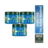 Defne Store Herbal Essences Onarıcı Argan Yağı Saç Bakım Maskesi 300ML 3lü Paket - Option-1