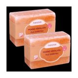 Defne Store Himalaya Tuz Sabunu 300-350 G x 2 Adet, Zengin Mineralli Doğal Saf Pembe Kaya Tuzu Sabunu ve Doğal Peeling