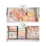 Defne Store Iç Giyim Saklama Kutuları, 6'lı Set, Çekmece Düzenleyici, Kumaş Kutular, Saklama Sepetleri, Görünümlü Keçe Kumaş, Çorap, Kravat, Şal Için Uygun, Gri - 0 - Siyah - Option-1