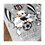 Defne Store Klasik Taraftar Desenli Pamuk-Polyester Karışım Battaniye, Siyah, Beyaz, Bebek - 0 Siyah - --