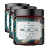 Defne Store Monoville Shea Butter (Karite) Yağı 100 ml Soğuk SIKIM%100 Saf ve Doğal Güneş Sonrası Nemlendirici Yağ (Shea Butter) (3 Paketi) - Option-1
