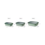 Defne Store - Multi Bowl Cirqula Rectangular - Kapaklı Saklama Kabı - Buzdolabı Için Hava Geçirmez Saklama Kutusu ve Mikrodalga Fırın Kabı Olarak Uygundur - 2000 ml - Canlı Yeşil - 0 Siyah - Option-1