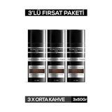 Defne Store Orta Kahve Keratin Saç Dolgunlaştırıcı Topik Tozu, 50 G X3, Renkli