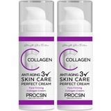 Defne Store Procsın Anti-Aging Etkili Collagen Krem, Yaşlanma & Kırışıklık Karşıtı, Cilt Sıkılaştırıcı & Yenileyici, Günlük Bakım, 50 ml (2 Paketi)