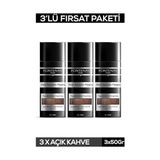Defne Store Saç Dolgunlaştırıcı Keratin Fiberi, Açık Kahve Topik Saç Tozu, 50 G X3, Renkli