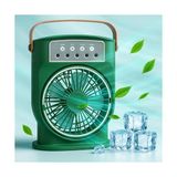Defne Store Şarjlı Mini Buharlı Hava Soğutucu, Taşınabilir Portatif Sulu Klima, 3 Rüzgar Hızı, 3 Sis Modu, 5 Sprey Delikli, LED Işıklı, 26 cm x 20 Cm, CRV-002, Yeşil