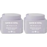 Defne Store Savon De Miracle Saç Bakım Maskesi 250 ml | Canlılığını Yitirmiş Saçlar | Pürüzsüz Etkili | Keratin Yağı (2 Paketi) - Option-1