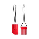 Defne Store Silikon Spatula Seti 2in1 // Isıya Dayanıklı & Bpa Içermez // 2 Parça Yapışmaz, Pişirme, Karıştırma, Yağlama ve Sonrası - Bulaşık Makinesinde Yıkanabilir Mutfak Gereçleri Çok Renkli Günlük Kullanım