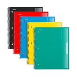 Defne Store Spiral Defterler, 5'li Paket, 1-Konu, Kolej Çizgili Kağıt, 8-1/2 "x 11", 100 Yaprak, Siyah, Sarı, Kırmızı, Mavi ve Yeşil (820299) - Çok Renkli - Standart - Otomatik