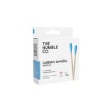 Defne Store The Humble Co. - Humble Brush Swabs - Blue, Bambu Kulak Çubuğu Mavi, Çevre Dostu Pamuklu Kulak Çubukları, Plastik Içermeyen Ambalaj, Doğal Renkli Pamuktan Kulak Çubukları
