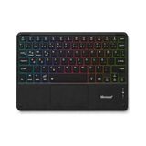 Defne Store Touchpad Rgb Tablet ve Telefonlar Için Türkçe Bluetooth Klavye Siyah - AL5890 - Çok Renkli