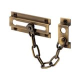 Defne Store U 9913 Zincir Kapı Koruması, Kapı Zincir Kilidi, 3-5/16 Inç, Sağlam Pirinç Yapı ve Antika Kaplama - 10 x 10 cm - Renkli
