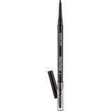 Defne Store Ultra Thin Fırça Başlıklı & Asansörlü Ucu Ince Kaş Kalemi 003 Brown - 0-Siyah