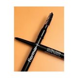 Defne Store Ultra Thin Fırça Başlıklı & Asansörlü Ucu Ince Kaş Kalemi 004 Brown - 0-Siyah