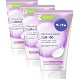 Defne Store Yüz Temizleme Kremi 150 Ml,nemlendirici,pürüzsüzleştirici, Yağı Özü, Hassas ve Kuru Ciltler (3 Paketi) - Option-1