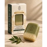 Defne Yağlı Süngerli Vücut Sabunu 100 gr Peeling Etkili Arındırıcı Banyo Sabunu - 1 Adet