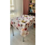 Defnelam Dertsiz Masa Örtüsü Duck Keten 150 x 180 cm (Bordo Yaprak)