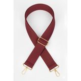Defnella Bordo Polyester Kolon Ayarlanabilir Çanta Sapı - (125 CM) Gold Altın Metal Aksesuar ( 4cm )