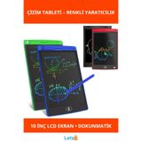DefneToprak 10 İnç Renkli Eğitici Çizim Tableti LCD Kalem ile