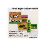Defonat Ekonomik Fare & Sıçan Öldürme Paketi – Farmin Buğday Yem + Ratimor Pellet + Tibtrap Yapışkan Tuzak