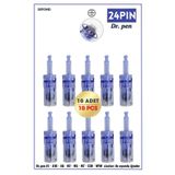 DEFOND Dr Pen A6-a10-a1-n2-m5-m7-e30-mym Uyumlu Iğneleri 10 Adet 24 Pin Orijinal Dermapen Iğne Kartuşu