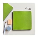 Defter, Çizgisiz Not Defteri – Pu Deri Not Defteri – 16,5X16,5 Cm, 96 Yaprak (192 Sayfa), 90 gr Ivory Kağıt, Esnek Kapak, Ofis ve Kırtasiye (Fıstık Yeşili)