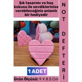 #Defter Dekoratif Sevgili Eş Nişanlı Anlamlı Hediye Okul Günlük Ders Şık Estetik Çikolata Görünümlü Kalp Tasarımlı Kokul