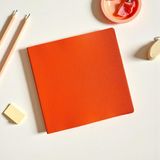 Defter, Noktalı Not Defteri – Pu Deri Not Defteri – 16,5X16,5 Cm, 96 Yaprak (192 Sayfa), 90 gr Ivory Kağıt, Esnek Kapak, Ofis ve Kırtasiye (Amber Turuncu)