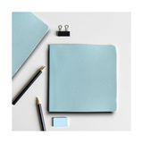 Defter, Noktalı Not Defteri – Pu Deri Not Defteri – 16,5X16,5 Cm, 96 Yaprak (192 Sayfa), 90 gr Ivory Kağıt, Esnek Kapak, Ofis ve Kırtasiye (Buz Mavi)